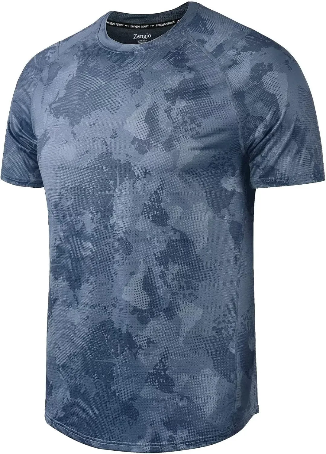 Zengjo Mens Workout Shirt Short Sleeve Quick Dry Lightweight Athletic Running Gym Performance T-Shirts Moisture Wicking