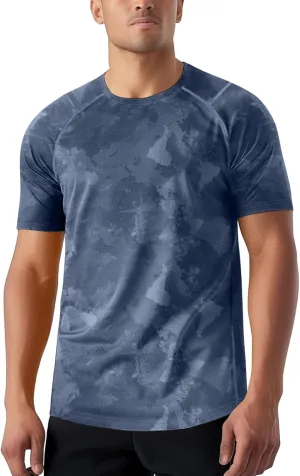 Zengjo Mens Workout Shirt Short Sleeve Quick Dry Lightweight Athletic Running Gym Performance T-Shirts Moisture Wicking