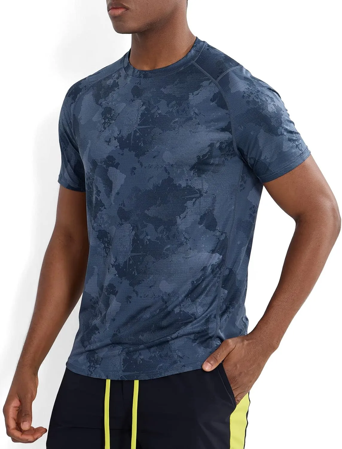 Zengjo Mens Workout Shirt Short Sleeve Quick Dry Lightweight Athletic Running Gym Performance T-Shirts Moisture Wicking