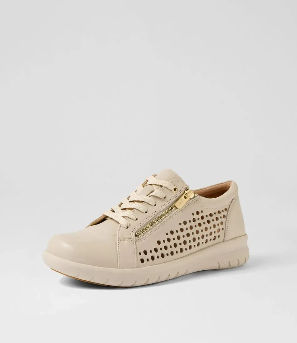 Ziera Shovo XF ZR ~ Tan ~ White ~ Almond ~ Leather