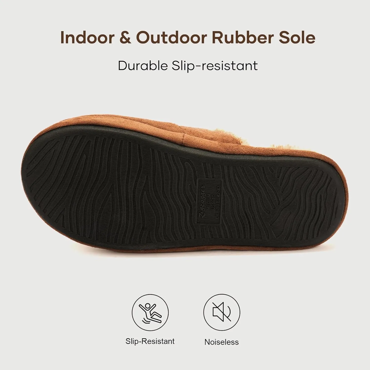 Zigzagger Mens Mocozy Scuff House Slippers Indoor