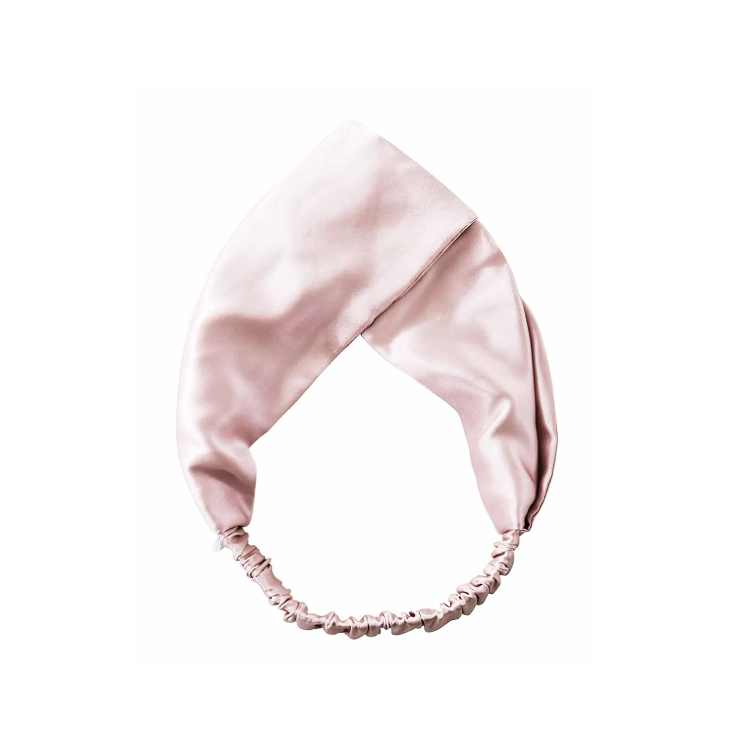 ZIMASILK 100% Mulberry Silk Headband Elastic Twisted Head Hair Wrap Accessory Turban For Women(Pink)