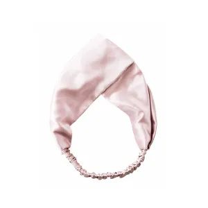 ZIMASILK 100% Mulberry Silk Headband Elastic Twisted Head Hair Wrap Accessory Turban For Women(Pink)