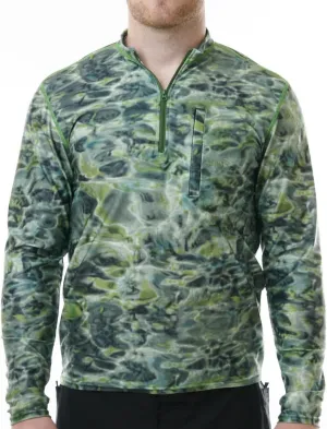 Zip Rash Guard Men: Long Sleeve Mens UPF 50  UV Protection Shirt